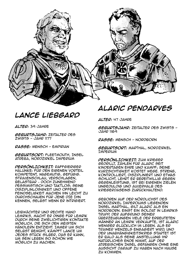Lance Liebgard – Charakterbogen